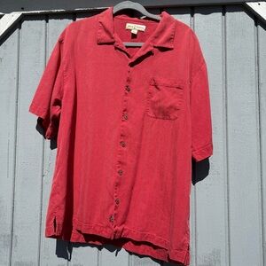 EUC Men's 100% Silk Tommy Bahama Button-Up Shirt Size XL